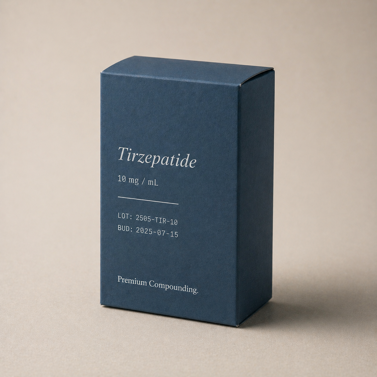 Tirzepatide retail carton · profile
