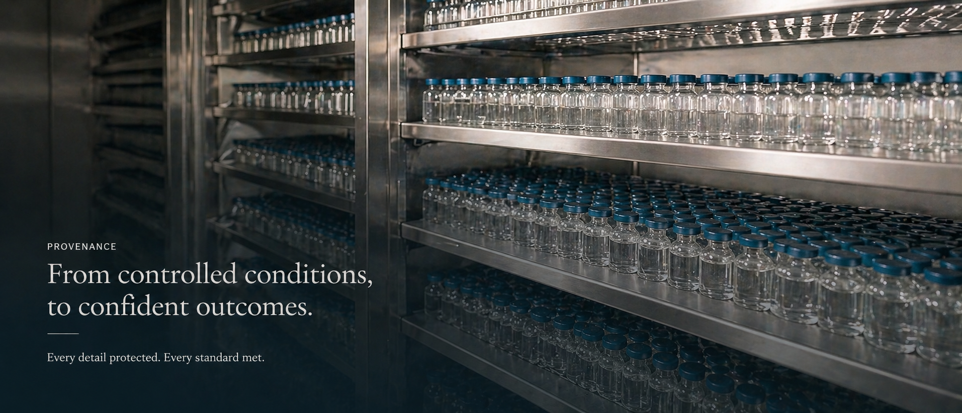 Vial wall in cold storage